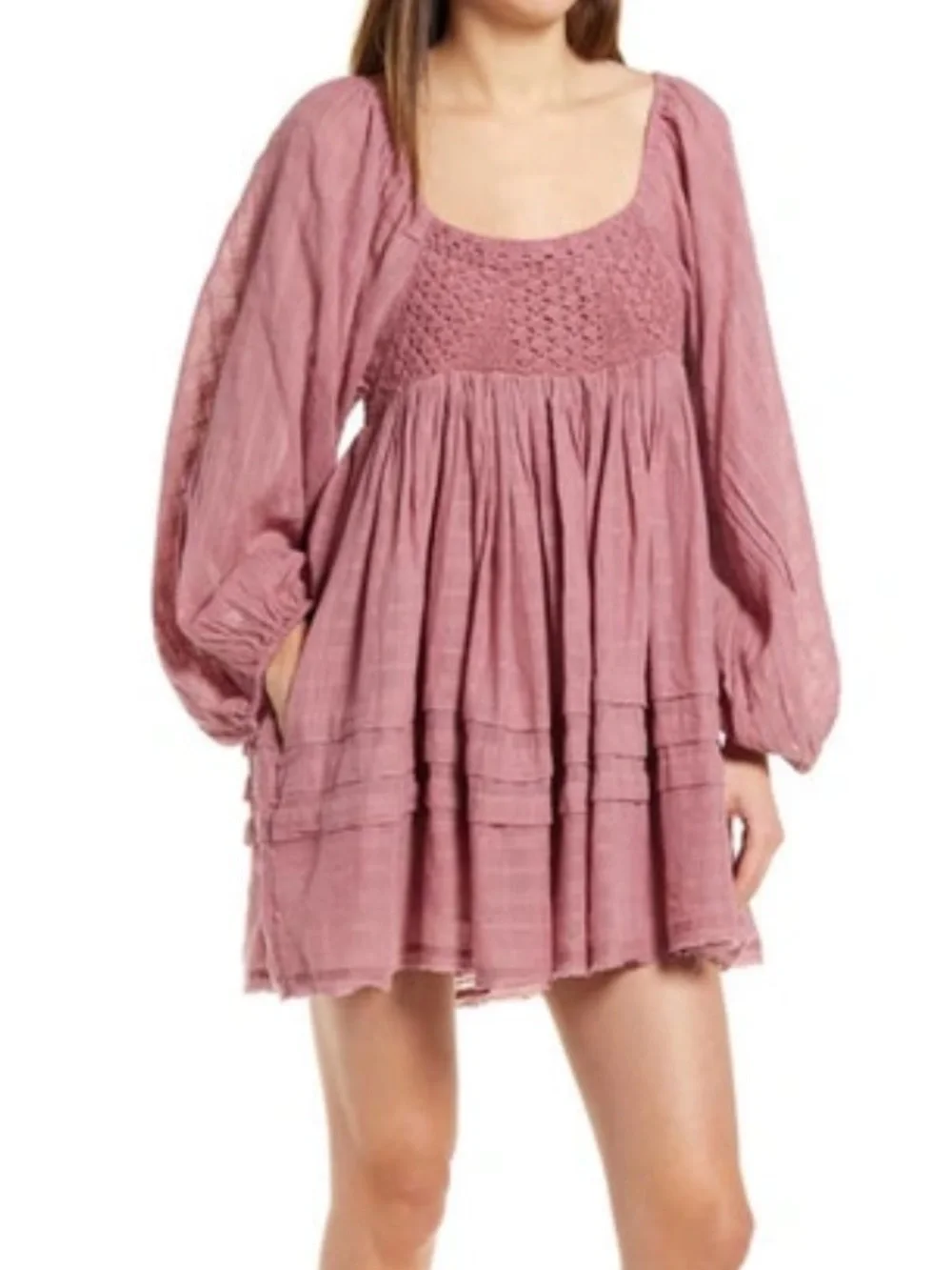 Free People Ari Mini Dress in Dried Currant! Size S